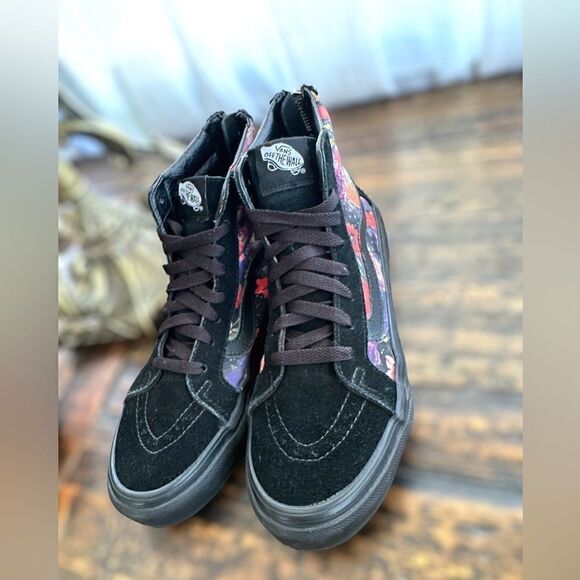 VANS Sk8-Hi Zip Galaxy Floral Black Sneakers Shoes Size 5.5 Men 7.0 Women - Picture 13 of 16